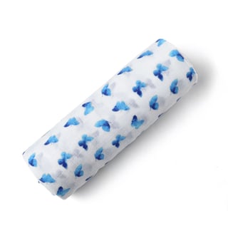 Malabar Baby Swaddle Blue Butterfly