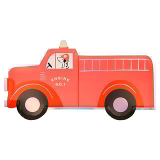 Meri Meri Brandweerwagen Bordjes