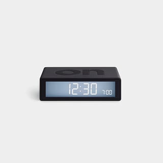 Lexon Flip+ Travel Clock Small - Dark Grey