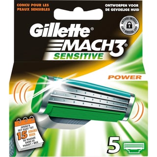 Gillette Mach3 Power Sensitive -5 Stuks-Scheermesjes