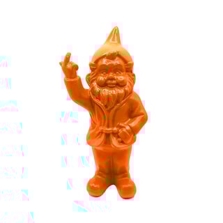 Beeldje Kabouter Fuck You Oranje 15cm