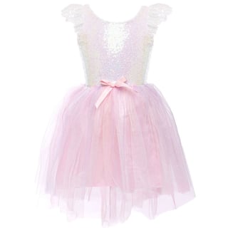 Dreamy Unicorn Dress & Headband - Iridescent Pink (5-6 Jr)
