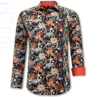 Dierenprint Overhemd Heren - 3120 - Zwart
