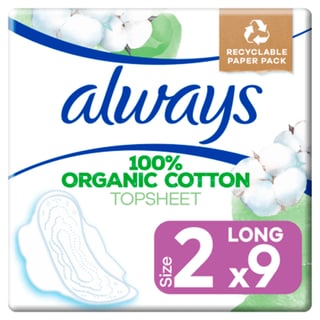 Always Bio Cotton Maandverband Long Plus