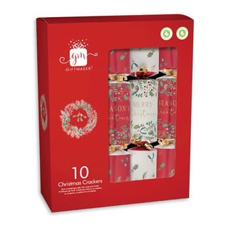 Giftmaker Luxury Christmas Crackers Red Robin 10Pk