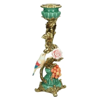 Kandelaar Vogeltje Bloem Bessen Multicolor 29cm