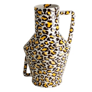 Handpainted Vase Leopard
