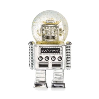 Robot Sneeuwbol Zilver, 13.5x5.2cm,
