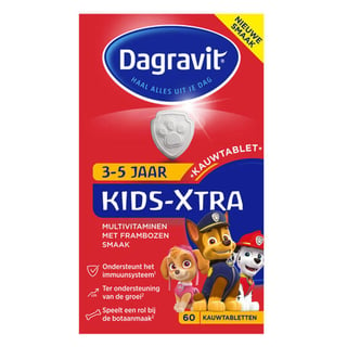 Dagravit Kids-Xtra Multivitamine Kauwtabletten Framboos 60ST
