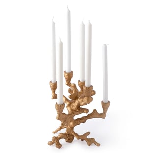 Kandelaar Apple Tree S Goud Aluminium 27x32cm 6 Armen