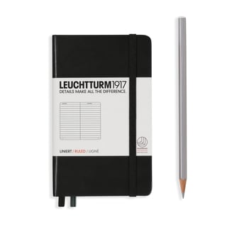 Leuchtturm pocket lined notebook (A6) hardcover - 9 x 15cm / black