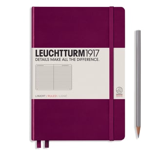 Leuchtturm medium lined notebook (A5) hardcover - 14.5 x 21cm / port red