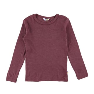 Longsleeve Wol/zijde - Aubergine (Joha Outlet)