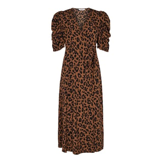 Co'Couture Savannah Animal Wrap Dress - Suntan