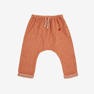 Bobo Choses Baby Orange Stripes Terry Harem Pants