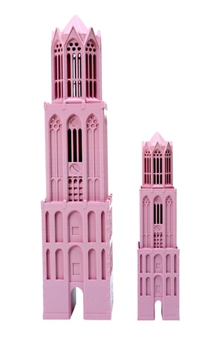 Domtoren 3D 18cm - Kleur: Roze