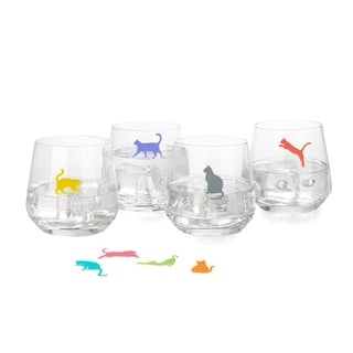 Balvi Kat Glasmarkeerders Set Van 8