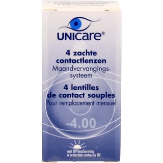 Unicare Zachte Maandlens -4.00 4st 4