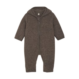 Huttelihut Pram Suit Wool Fleece Brown Melange