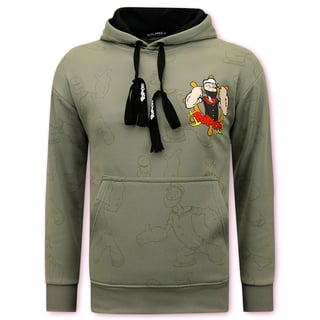 Hoodie Heren Met Capuchon - Popeye - Grijs