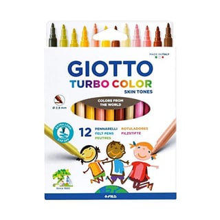 Giotto Turbo Color Viltstift Huidskleuren 12 Stuks 3+