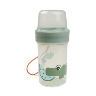 To Go 2-Way Snack Container L Croco Green