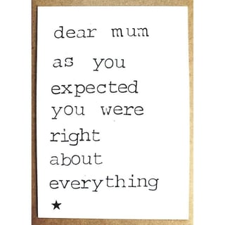 Enkele Kaart Dear Mum