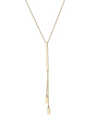 Gold Plated Necklace with Rod and two Rods