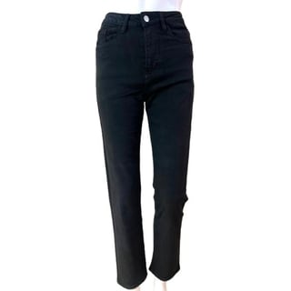 Basis straight Denim jeans - black