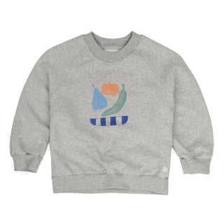 Sproet & Sprout Raglan Sweatshirt Fruit Grey Melee