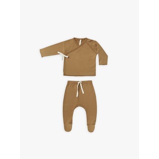 Quincy mae - Wrap Top And Pant Set - Walnut