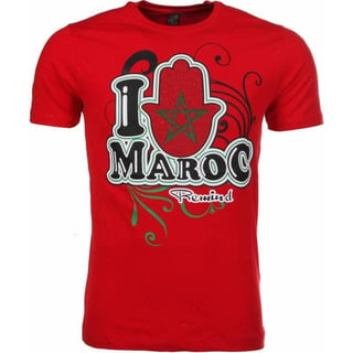 T-Shirt I Love Maroc - Rood