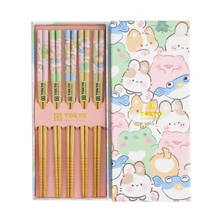 Eetstokjes Kawaii Animal Set/5 in Cadeau Doos