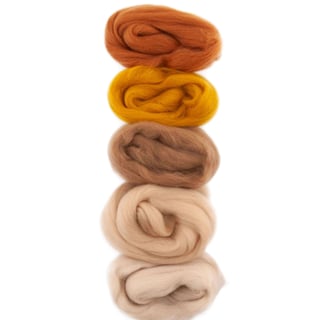 Europese Merino Lontwol 50 Gr Kleurset 9 Light Brown