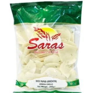 Saras Rice Papad Green Chilli