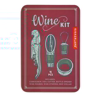 KIKKERLAND Retro Wijn Kit