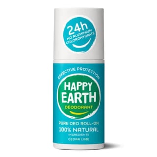 Happy Earth Natuurlijke Deodorant Roller Cedar Lime