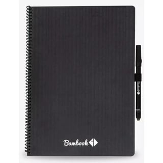 Bambook Notebook Soft Cover Erasable Lined Two Sizes Black - A4