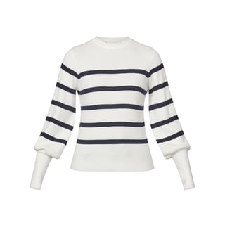 Navy/Cream - Hani striped jumper