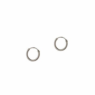 Gold Plated Hoop Earrings 40 MM 1,2MM - Sterling Silver / Silver / 12MM