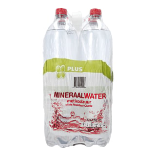 PLUS Mineraalwater Met Koolzuur 4-Pack