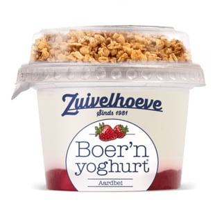 Zuivelhoeve Boer'n Yoghurt Muesli Aardbei