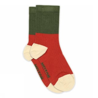 Mp Denmark Melton Block Colour Socks Elm Green 22159 4166