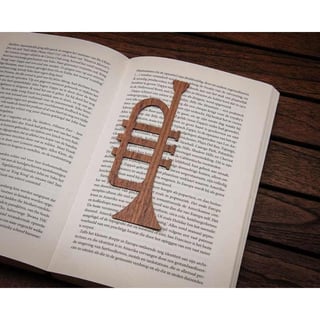 Berben Design Boekenlegger Trompet Walnoot