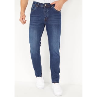 Donkerblauwe Regular Fit Jeans Heren - DP07 - Blauw