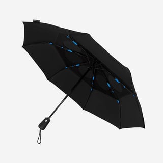 Inklap paraplu gerecycled - 100 cm -  met logo mogelijk - Zwart