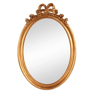 Spiegel Ovaal Baroque Strik Goud 64x95cm