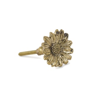 Ladeknop Breezy Daisy Messing 4x4cm