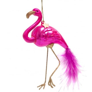 VONDELS Kerstbal Flamingo Roze