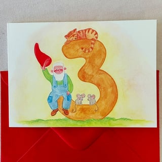 Dubbele Verjaardagskaart Met Kabouter - 3